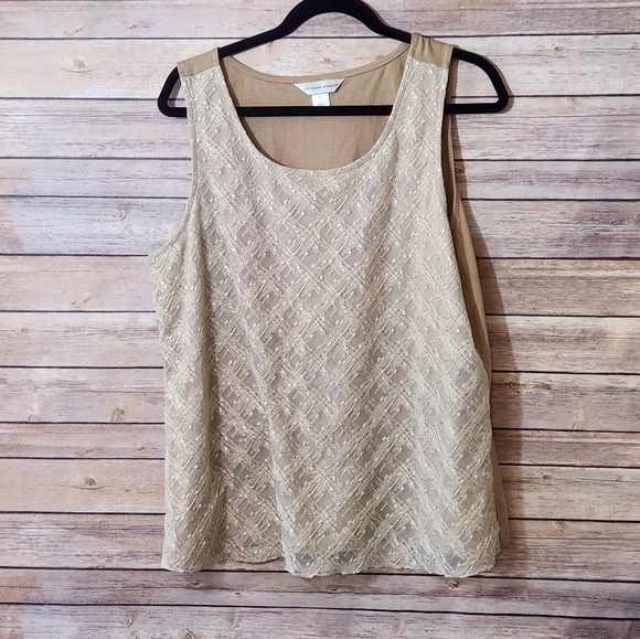 Christopher & Banks Tops - Pretty gold sleeveless top